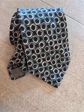 Fendi cravatte Green Patterned Tie silk